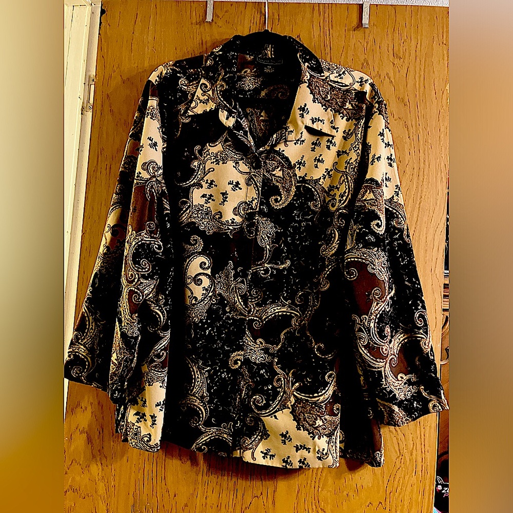 Women’s Laura Scott Size 26W Long Sleeve Western Blouse